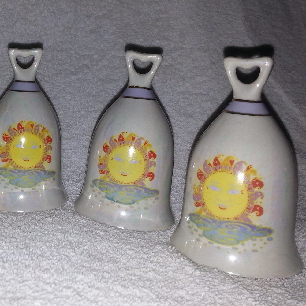 NEW Vtg Ornament Cermic Bell  PSun By Mia Souv, Inc For Christmas Trees, Wedding - Picture 2 of 8